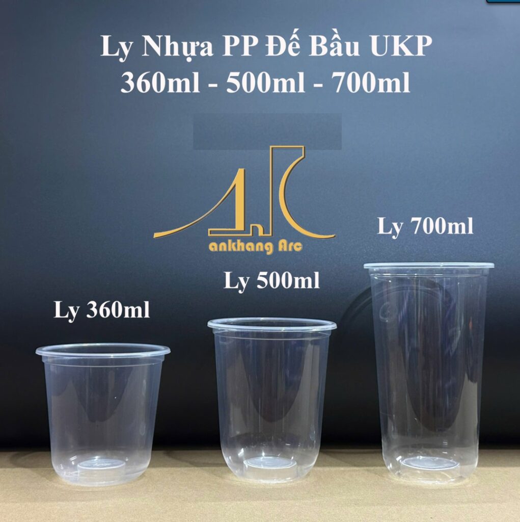 ly nhựa pp 360ml Ø95 Đáy bầu