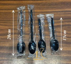 muỗng nhựa có màng bọc 20 cm