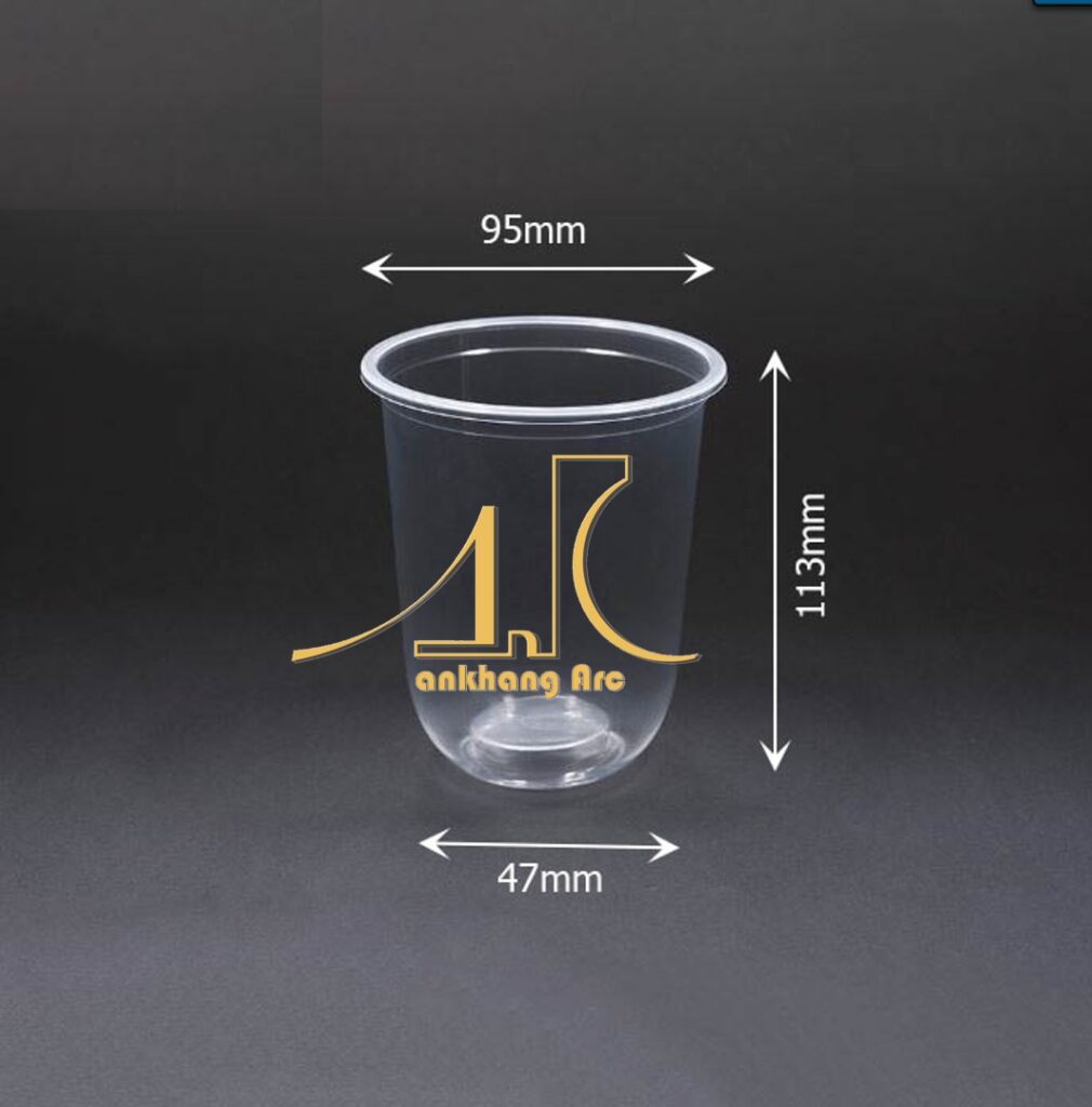 ly nhựa pp 500ml Ø95 Đáy bầu